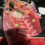 酒宝笑神 えびす - お刺身　まぐろ中落ちいっぱ〜い☆*:.｡. o(≧▽≦)o .｡.:*☆