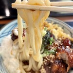Marugame Seimen - てりやきタル鶏ぶっかけ 温 大盛 麺アップ
