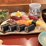 のんき寿司 - 握りランチ 1300円。