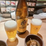 寿し和 - 乾杯ビール