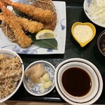 とんかつ・牛かつ ふく徳 - 海老フライ定食
