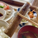 八百屋カフェ Okai - 牛蒡を半分に切っただけなので、ぶっとい！