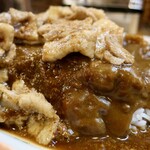 スタミナカレーの店バーグ - スタミナカレー・焼き（800円）＋中盛（170円）