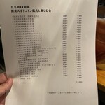 日名田 - この日のメニュー