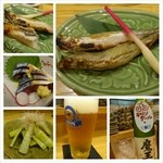 旬味ひげ - 高知の四方竹、浅締めのきずし。何より本ししゃも。魔王を舐めながら(*´▽｀*)