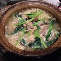 中國名菜 龍坊 代官山店 - 13.10月　地鶏もも肉と青野菜の土鍋煮込みそば