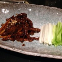 中國名菜 龍坊 代官山店 - 13.10月　牛肉の北京甜面醤炒め 薄餅添え