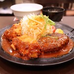 味の店 一番 - ハンバーグ･ヘレとんかつ定食(1,400円)