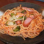 カフェまろん - ランチ　ナポリタンセット　６５０円　ナポリタン　【　２０１３年１０月　】