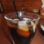 カフェまろん - ランチ　ナポリタンセット　６５０円　アイスコーヒー　【　２０１３年１０月　】