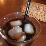 カフェまろん - ランチ　ナポリタンセット　６５０円　アイスコーヒー　【　２０１３年１０月　】