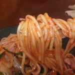 カフェまろん - ランチ　ナポリタンセット　６５０円　ナポリタンのアップ　【　２０１３年１０月　】