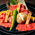 Assortment of 3 types of lean Wagyu beef