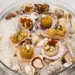Maison DIA Mizuguchi - 帆立貝のソテー、鱈とじゃが芋のコロッケ、海老のタルタル