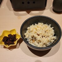 豚料理 酔狂割烹 伊達 - 泣きます。涙飯（山山椒・かつお節ご飯）