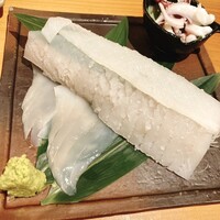 魚の中俣 銀座 - シロイカの刺身（1,480）
