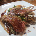 コンプレ - ラムチョップ、焼き加減も絶妙うまっ！