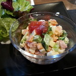 スモークサーモンとブロッコリーのタルタルです（２０１３年１０月）。