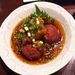 四季食菜　安田 - 日替わりのあげかまは、ふんわりとした食感。小口ねぎでさっぱりと