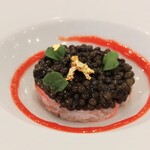 プレスキル - 紅ズワイがんとキャビア 井尻さんのトマト“花咲姫”のクーリ