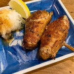 炭火串焼 クウカイ - 絶品の＂牡蠣と豚肉巻き＂！