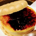 さけ富 - さけ富　デザートは大吟醸カタラーナ　最中添え