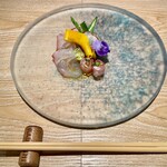 あおぎり - 千葉県産 活〆天然マダイと地野菜のカルパッチョ