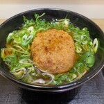 名代 箱根そば - 今回オーダーの鶏つくねハンバーグの九条葱そば