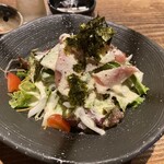 楽てん - アボカドとハムのシザーサラダ