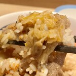 松屋 - 半熟玉子かけごはんミニ牛皿290円