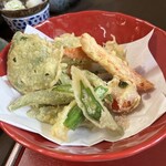 ねのひら製麺 - おもいつき蕎麦の天ぷら