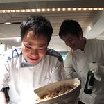 レフェルヴェソンス - 【13年9月訪問】真剣な表情の石井シェフとソムリエ（！）の川手シェフ