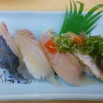 魚魚丸 - 旬の５貫盛り６３０円(201310)