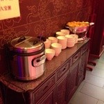 四川料理刀削麺 川府 - 201310　川府　Ｂｕｆｆｅｔコーナー（お粥＆フルーツ）