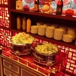 四川料理刀削麺 川府 - 201310　川府　お獅子を過ぎると・・・いきなり「Ｂｕｆｆｅｔコーナー」が登場！（サラダ＆茹野菜）