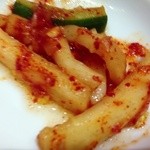 四川料理刀削麺 川府 - 201310　川府　回鍋肉定食（580円）大根キムチ