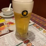 インド・ネパールレストラン キッチンキング - ドリンクセット　850円　の生ビール