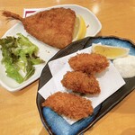 東京寿司 ITAMAE SUSHI - アジフライとカキフライ