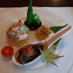 チャイニーズレストラン カレン - 鶏　ピータン　トウモロコシ　オクラ