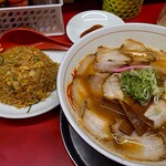 丸高中華そば - チャーシュー麺＋半チャーハンセット