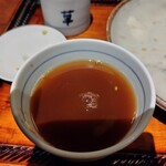 草庵 - 蕎麦湯投入後