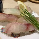 寿司 鷹 - 旬のおすすめ　近海地魚5貫　本体価格983円