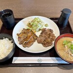 Hiraboku Shokudou - 金華豚蒲焼きと豚タン焼き定食