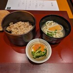 和風ダイニング やえびし - 炊き込みご飯とソーキそば