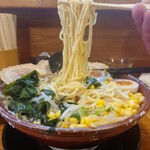 飛騨高山ラーメン もん吉 - 麺リフトアップ