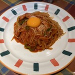 元祖 にんにくや - 料理写真:お月見ナポリタン