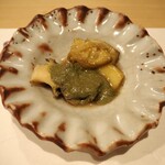 うを徳 - 京都 茄子 + 青森 鮑 肝ソース