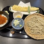 Minamoto - 数量限定　手打二八蕎麦　北海道いくら丼、国産穴子天ぷら　2800円