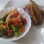 イヌイメゾン - ・蒸し鶏と野菜サラダ　と　フィッシュフライド