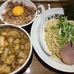 麺屋 道頓 - つけ麺(\890)+チャーシュー飯(\350)